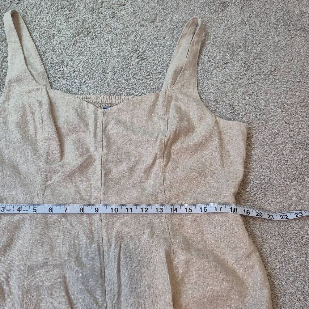 Old Navy Fit & Flare Linen Blend Midi Dress Size XL Tall - Picture 8 of 10